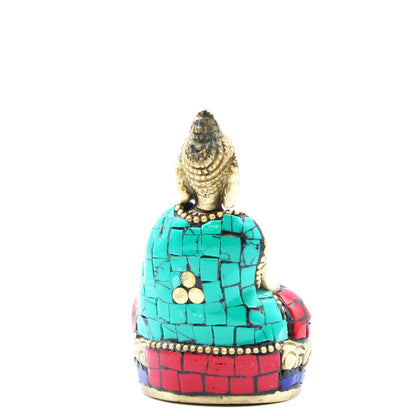 Buddha-Figur aus Messing – Hände erhoben – 7,5 cm