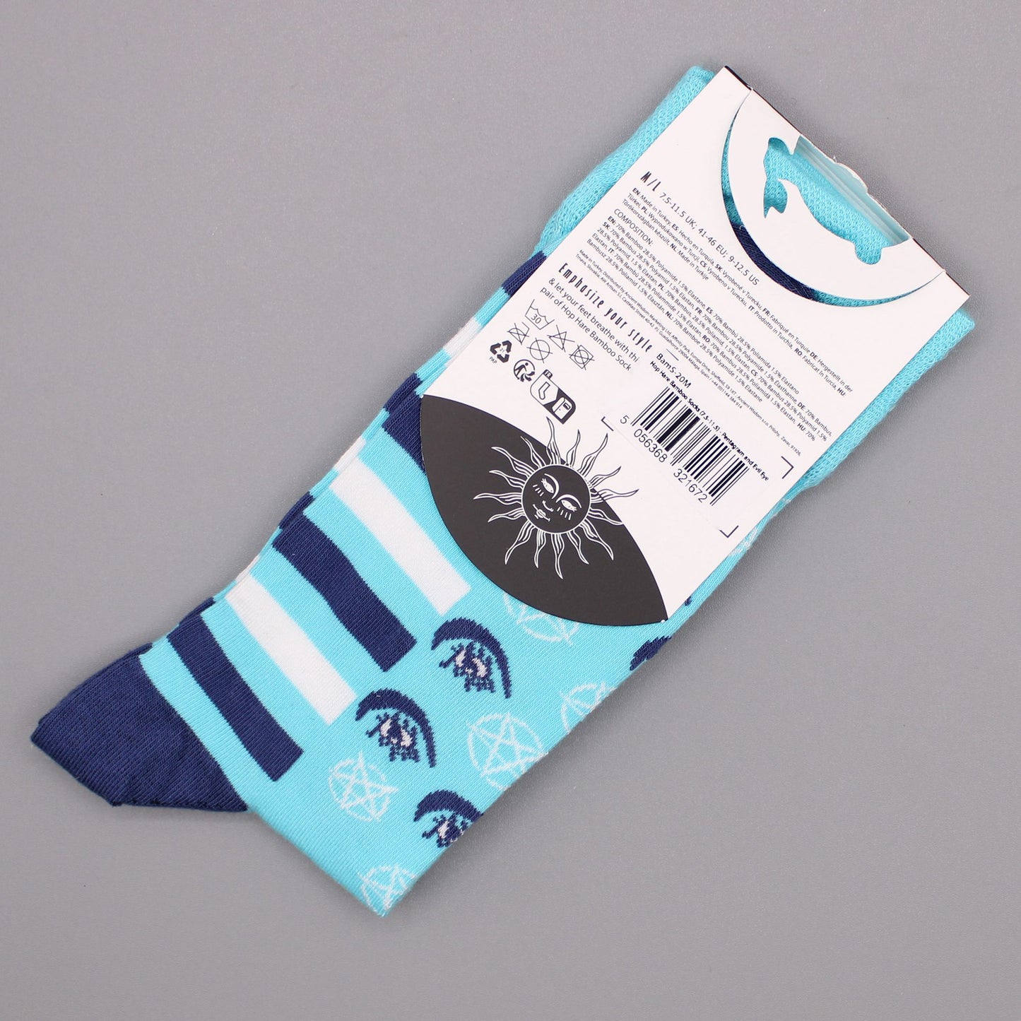 Hop Hare Bamboo Socks (41-46) - Pentagram and Evil Eye