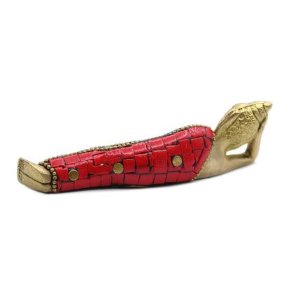Buddha-Figur aus Messing – liegend – 10 cm