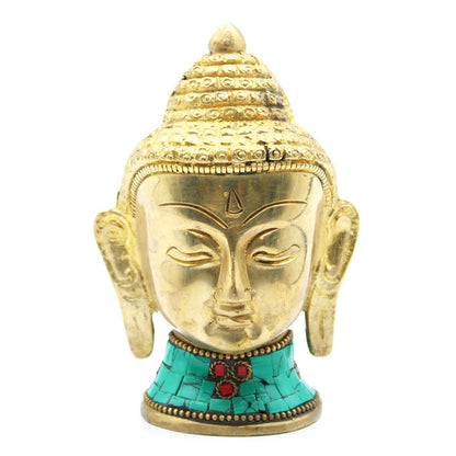Buddha-Figur aus Messing – Großer Kopf – 11,5 cm