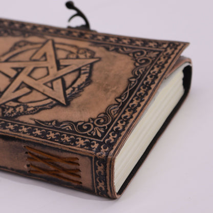 Pentacle – Esoterisches Notizbuch – Anique Grey – 200 Seiten, genähter Rand – 17,5 x 12,5 x 3 cm