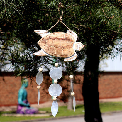 Whitewash Turtle Carving and Natural Copis Drop