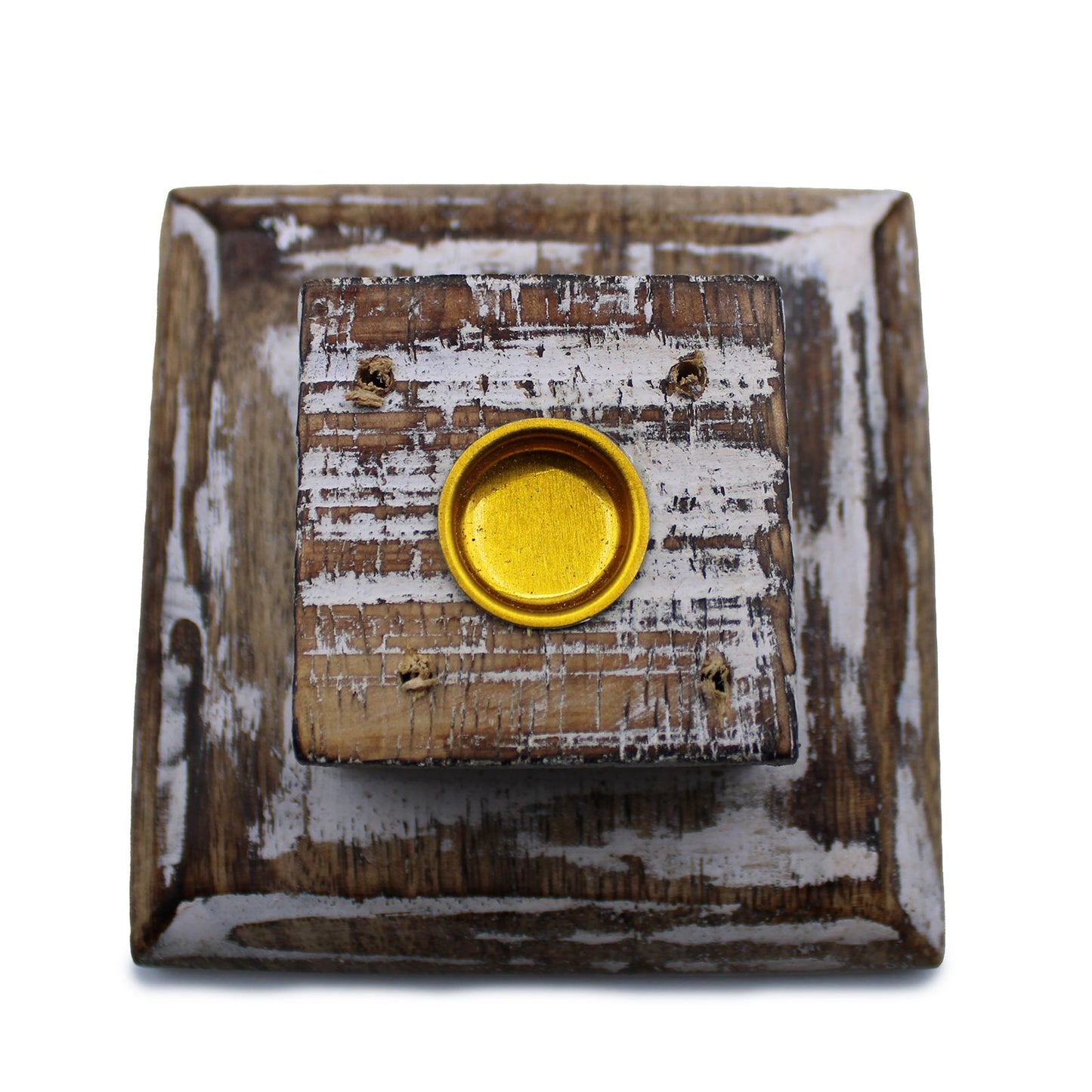 Weiß getünchter Räucherstäbchenhalter – Rauchturm