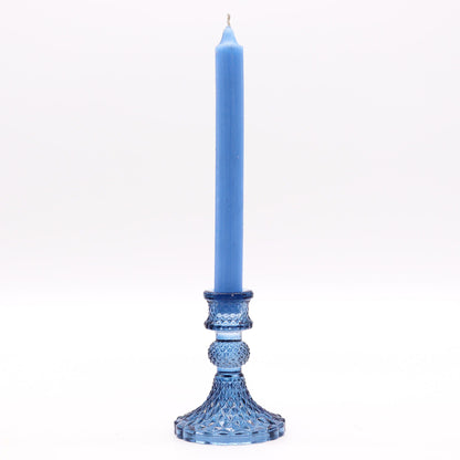 Set of 2 Vintage Dinner Candle Holder - Royal Blue
