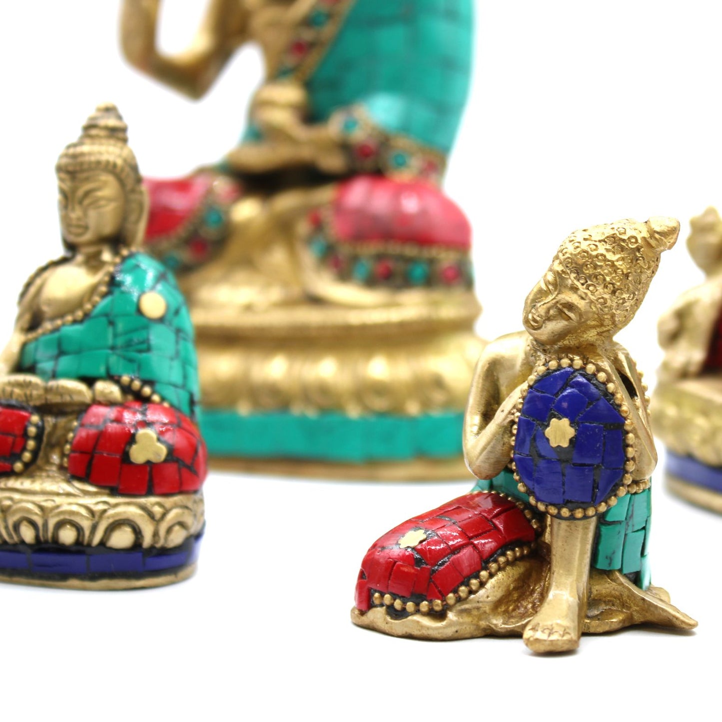 Buddha-Figur aus Messing – Nachdenklich – 6,5 cm