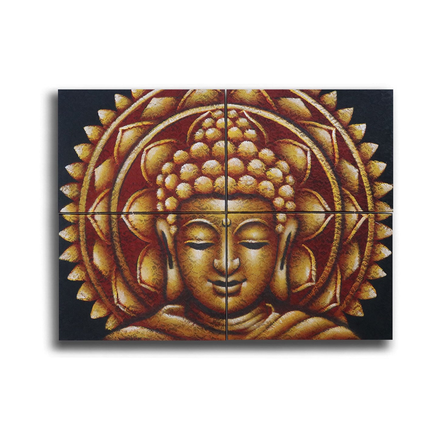 Goldene Buddha-Mandala – Brokatdetail