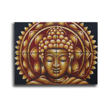 Goldene Buddha-Mandala – Brokatdetail