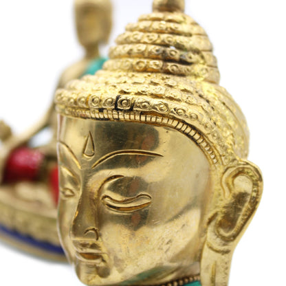 Buddha-Figur aus Messing – Großer Kopf – 11,5 cm