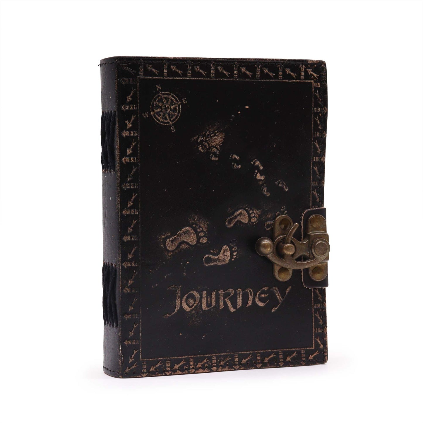Notizbuch aus Leder – Blankopapier – Journey (7x5") – Dunkelbraun