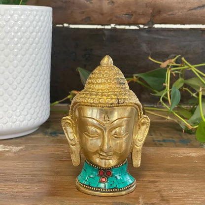 Buddha-Figur aus Messing – Großer Kopf – 11,5 cm