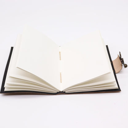 Notizbuch aus Leder – Blankopapier – Journey (7x5") – Dunkelbraun