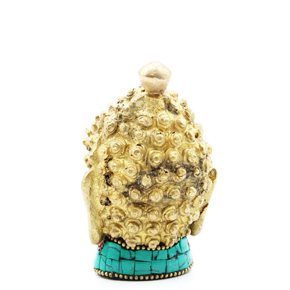 Buddha-Figur aus Messing – Mittlerer Kopf – 8 cm