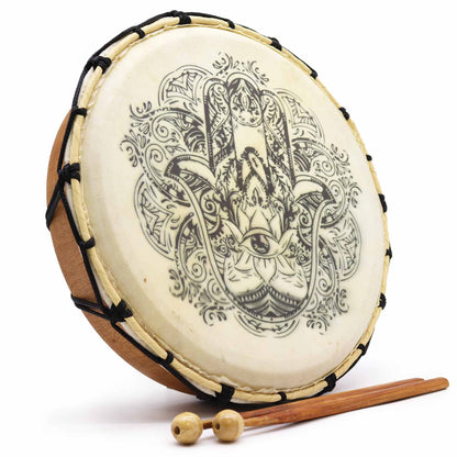 Hamsa-Schamanentrommel mit zwei Stöcken – 30 cm
