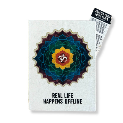Lrg Lokta Inspiration Notebook (21x15cm) - 45 leafs - Real Life - inc bookmark