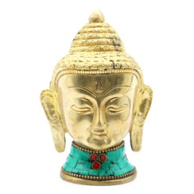 Buddha-Figur aus Messing – kleiner Kopf – 5 cm