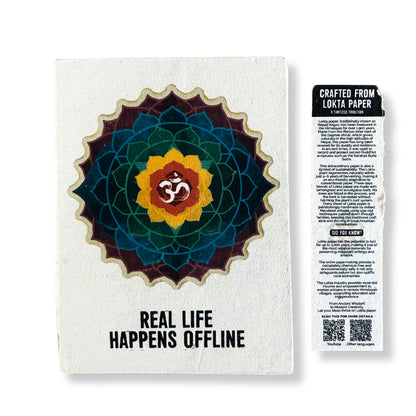 Lrg Lokta Inspiration Notebook (21x15cm) - 45 leafs - Real Life - inc bookmark