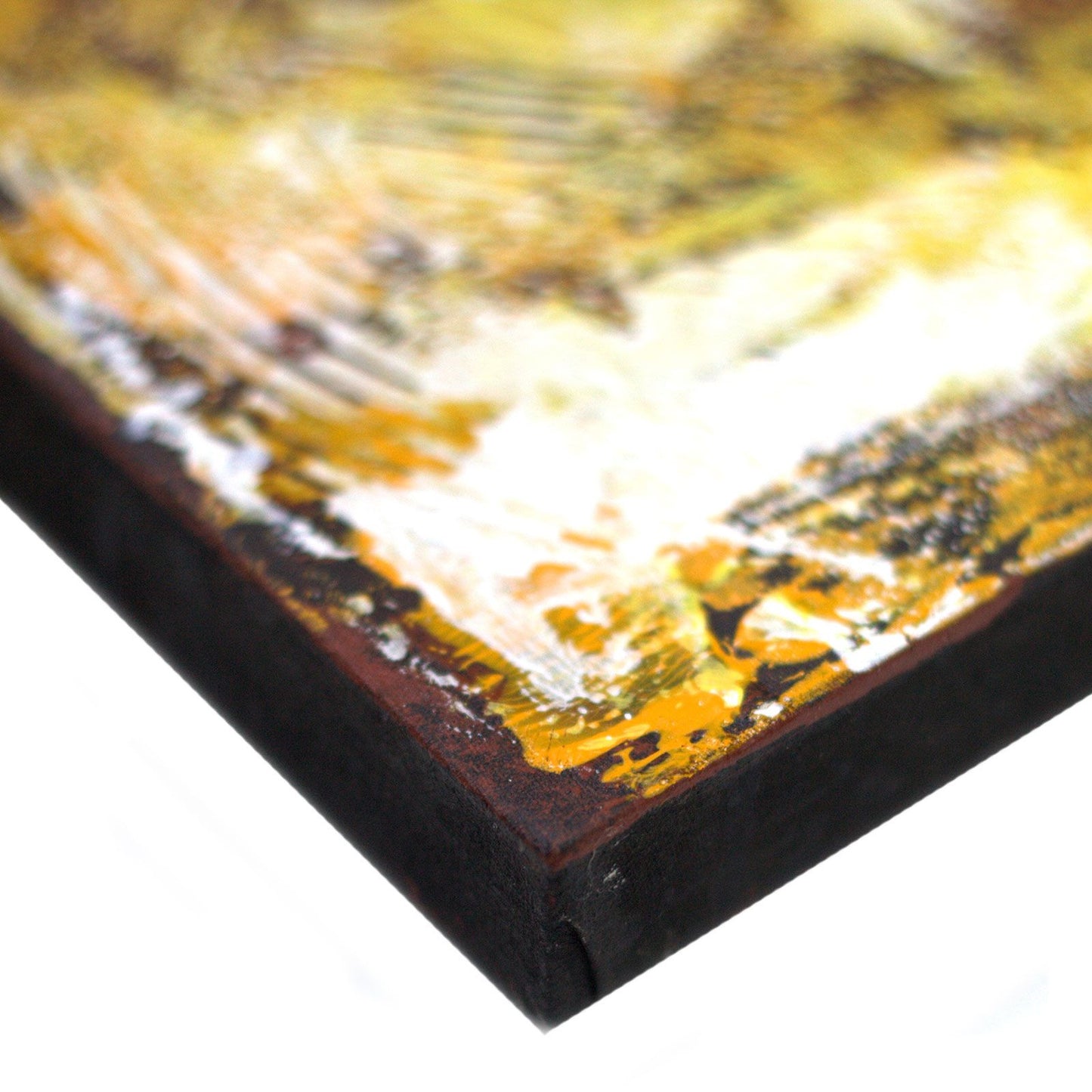 Buddha mit blauem Gesicht – Abstraktes Gemälde