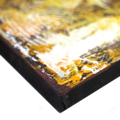 Buddha mit blauem Gesicht – Abstraktes Gemälde